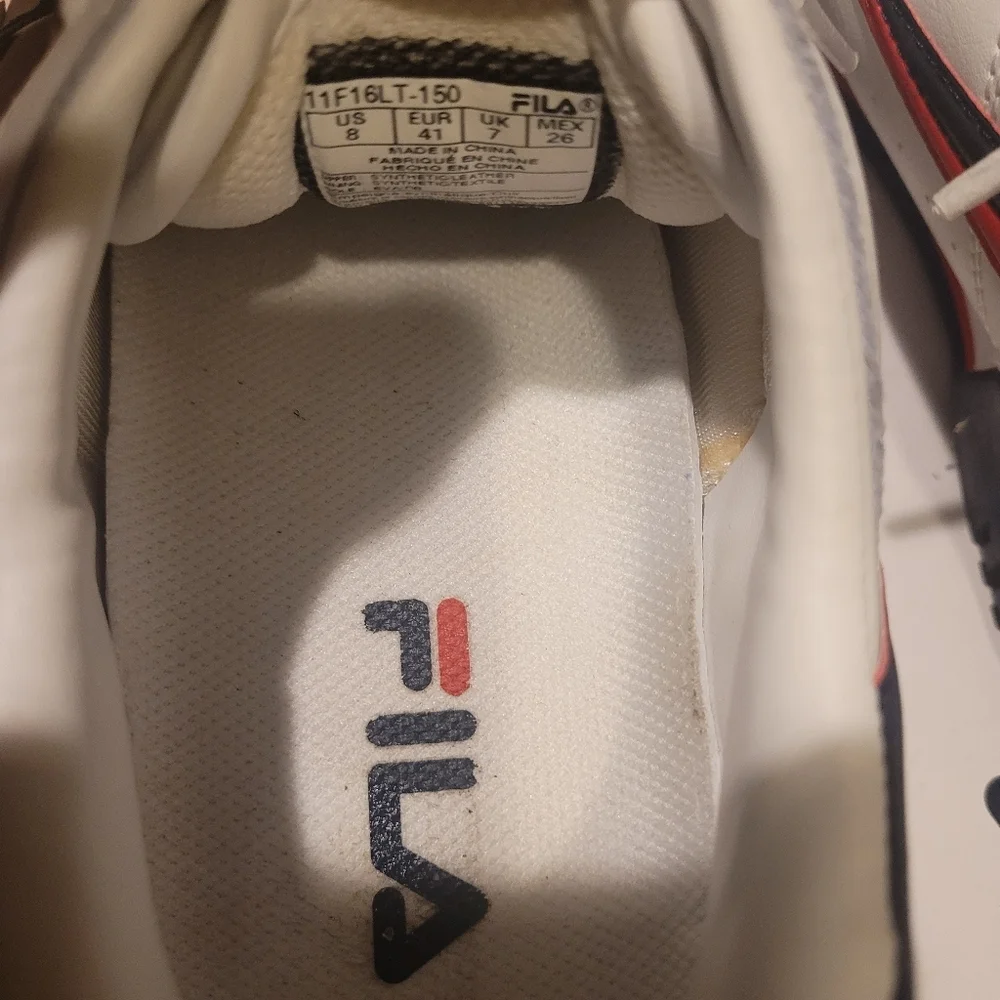 Fila Men's Size 8 red/white/blue